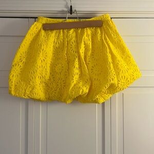 Lilly Pulitzer Leah Eyelet Skirt in Resort Yellow Oversized Pinwheel